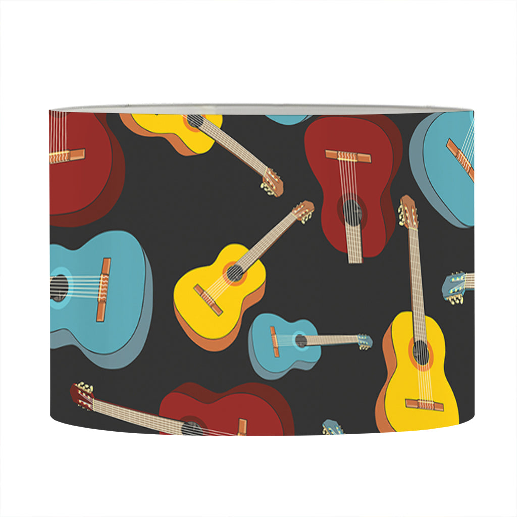 Colorful Guitar Pattern Print Drum Lamp Shade