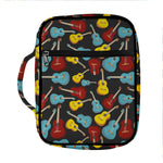 Colorful Guitar Pattern Print Front Pocket Bible Bag