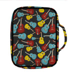 Colorful Guitar Pattern Print Front Pocket Bible Bag