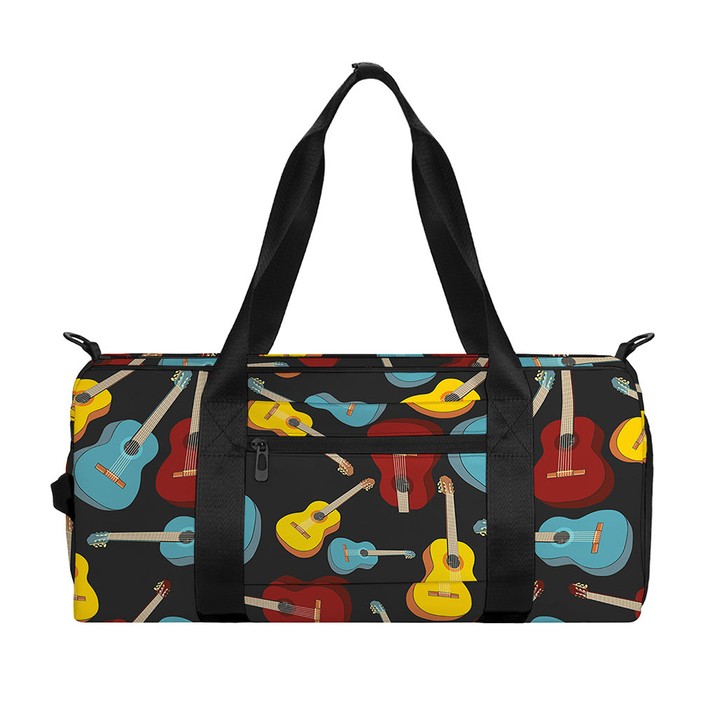 Colorful Guitar Pattern Print Gym Bag