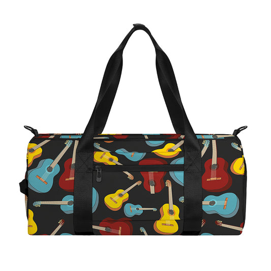 Colorful Guitar Pattern Print Gym Bag