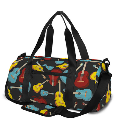 Colorful Guitar Pattern Print Gym Bag