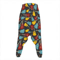 Colorful Guitar Pattern Print Hammer Pants