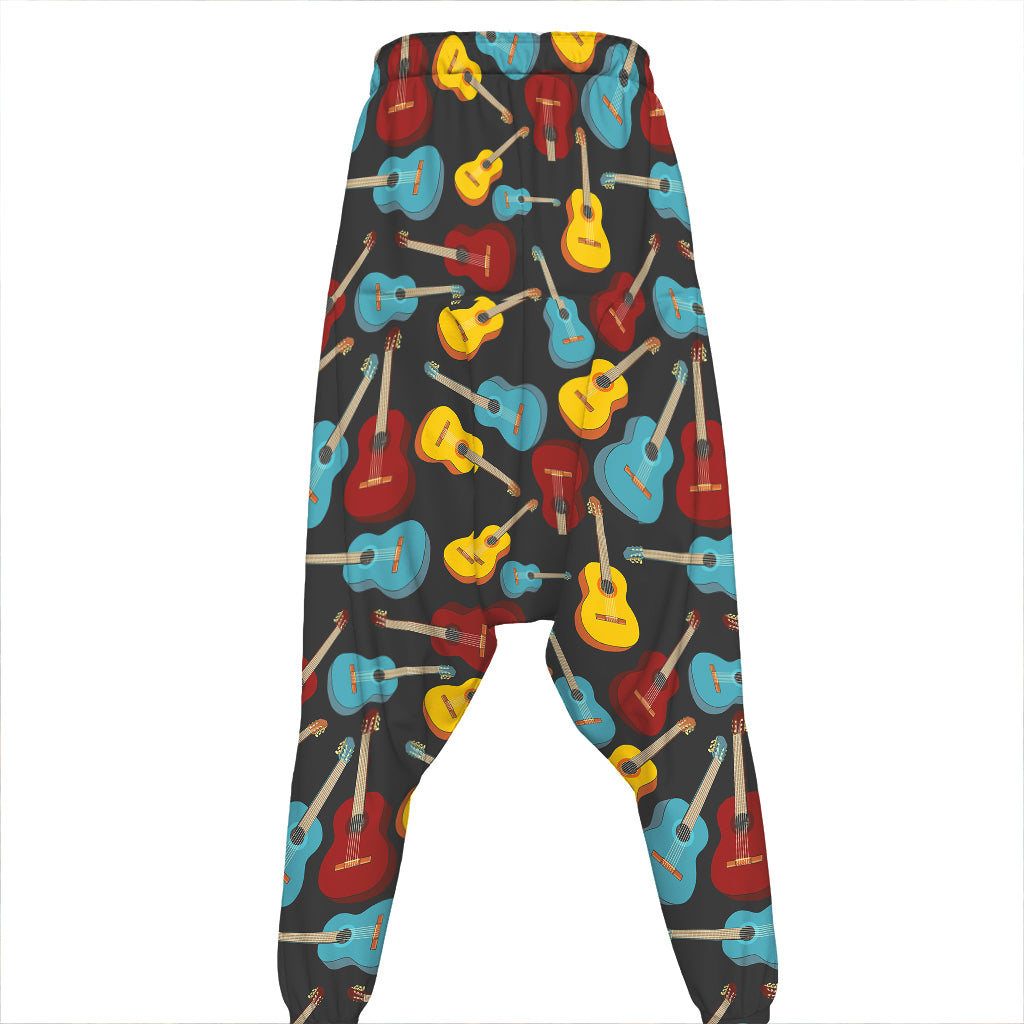 Colorful Guitar Pattern Print Hammer Pants