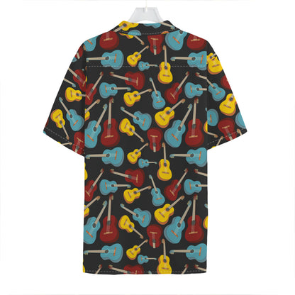Colorful Guitar Pattern Print Hawaiian Shirt