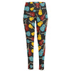 Colorful Guitar Pattern Print High-Waisted Pocket Leggings