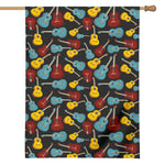 Colorful Guitar Pattern Print House Flag