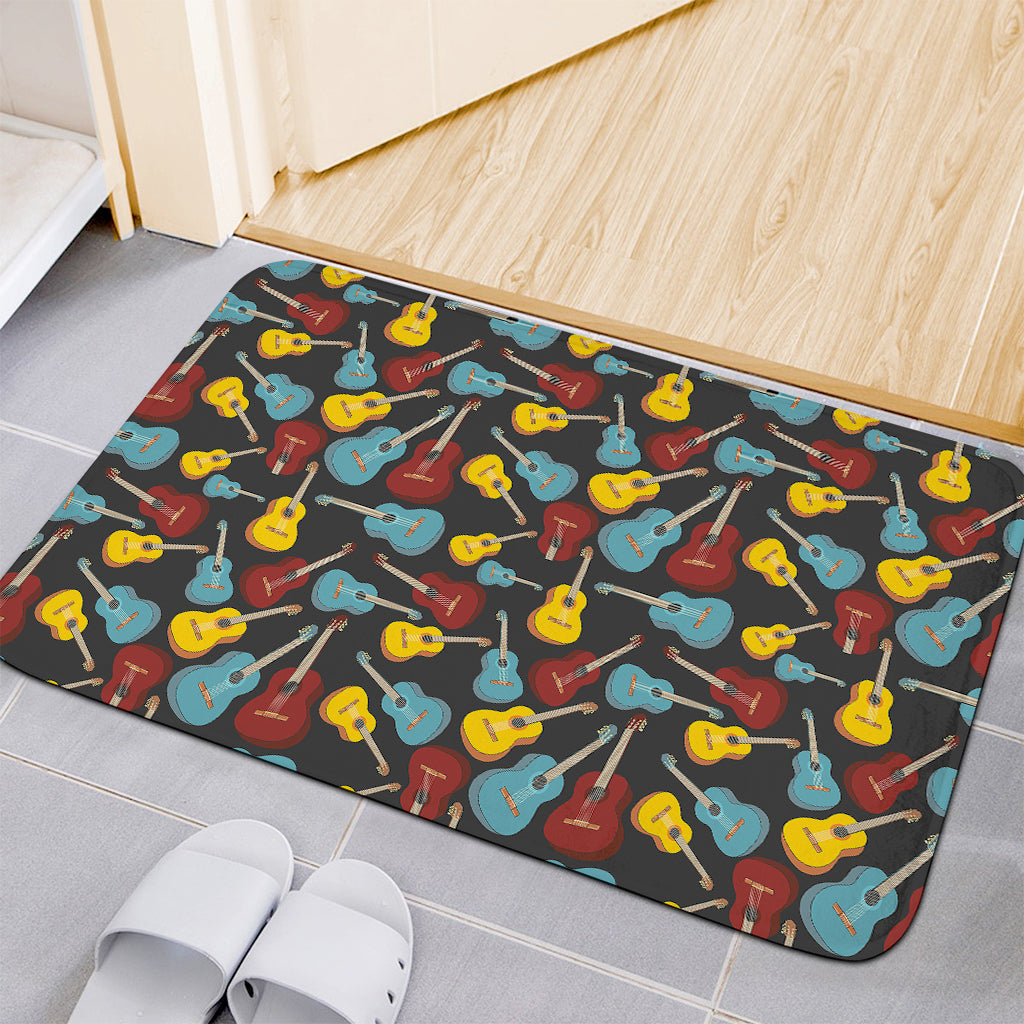 Colorful Guitar Pattern Print Indoor Door Mat
