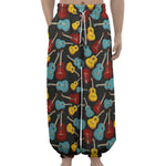 Colorful Guitar Pattern Print Lantern Pants