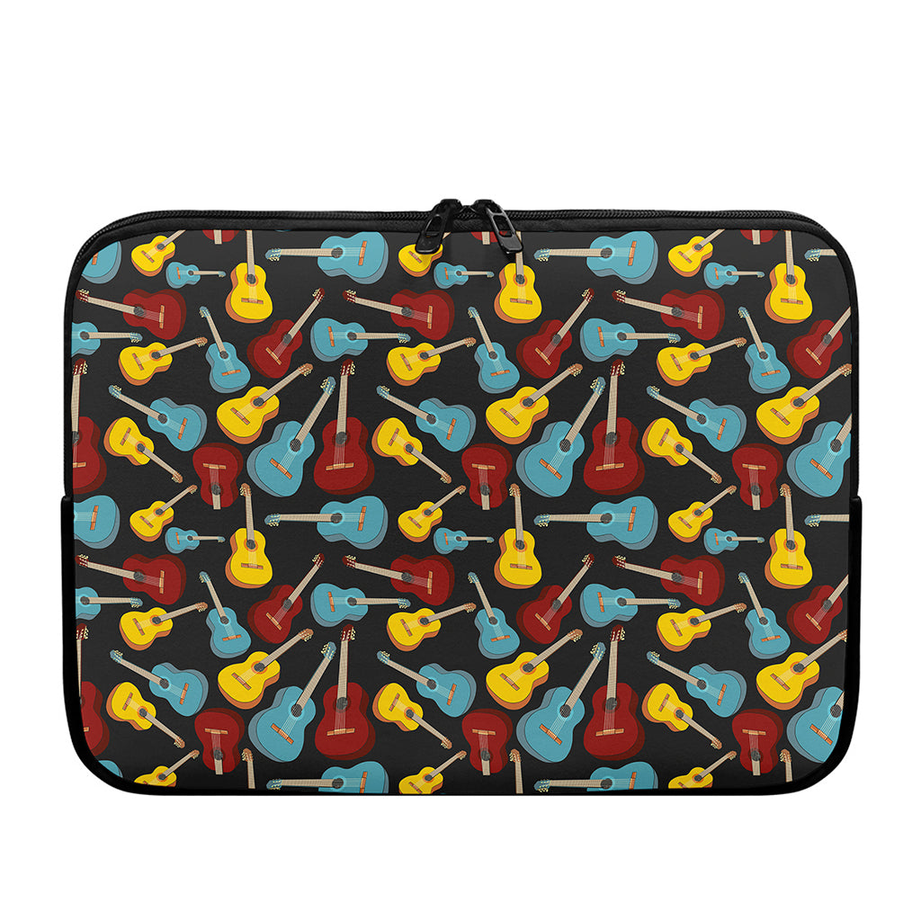 Colorful Guitar Pattern Print Laptop Sleeve
