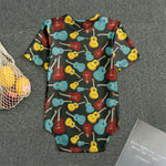 Colorful Guitar Pattern Print Men's Bodysuit