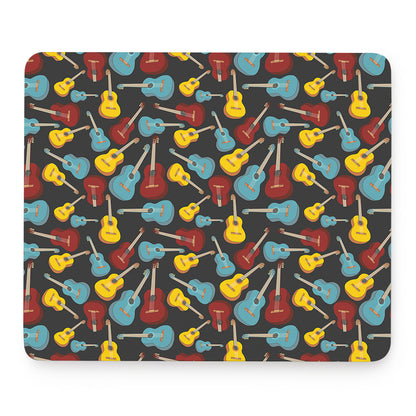 Colorful Guitar Pattern Print Mouse Pad
