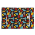 Colorful Guitar Pattern Print Placemat