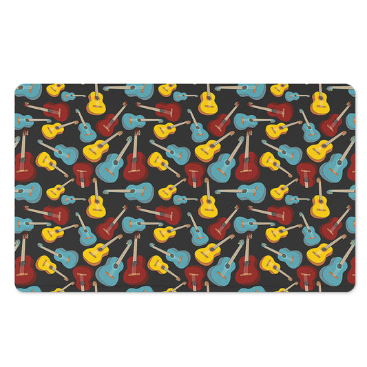 Colorful Guitar Pattern Print Polyester Doormat
