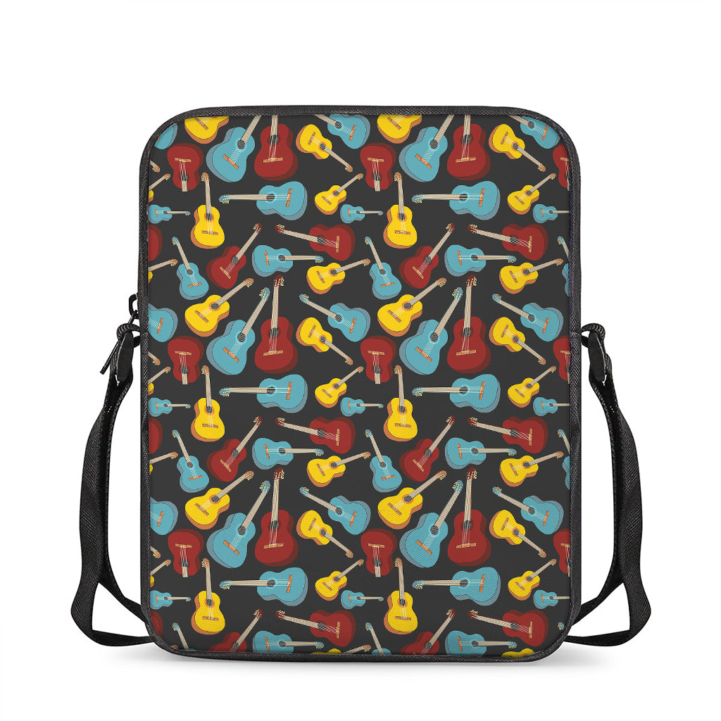 Colorful Guitar Pattern Print Rectangular Crossbody Bag