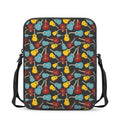 Colorful Guitar Pattern Print Rectangular Crossbody Bag