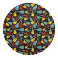 Colorful Guitar Pattern Print Round Blanket