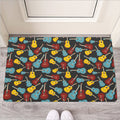 Colorful Guitar Pattern Print Rubber Doormat
