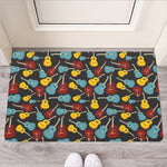 Colorful Guitar Pattern Print Rubber Doormat
