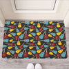 Colorful Guitar Pattern Print Rubber Doormat