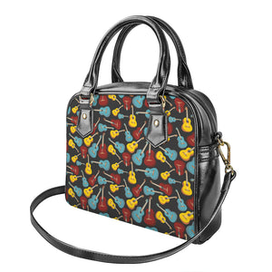 Colorful Guitar Pattern Print Shoulder Handbag