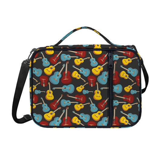 Colorful Guitar Pattern Print Shoulder Strap Bible Bag