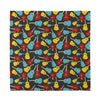 Colorful Guitar Pattern Print Silk Bandana