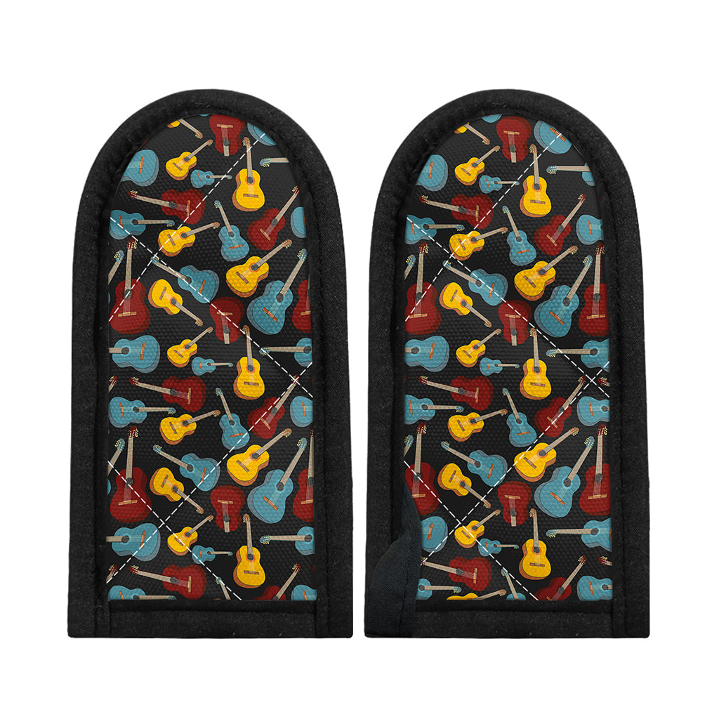 Colorful Guitar Pattern Print Skillet Handle Cover