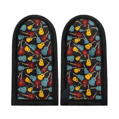 Colorful Guitar Pattern Print Skillet Handle Cover