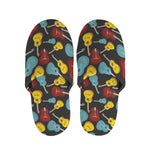Colorful Guitar Pattern Print Slippers
