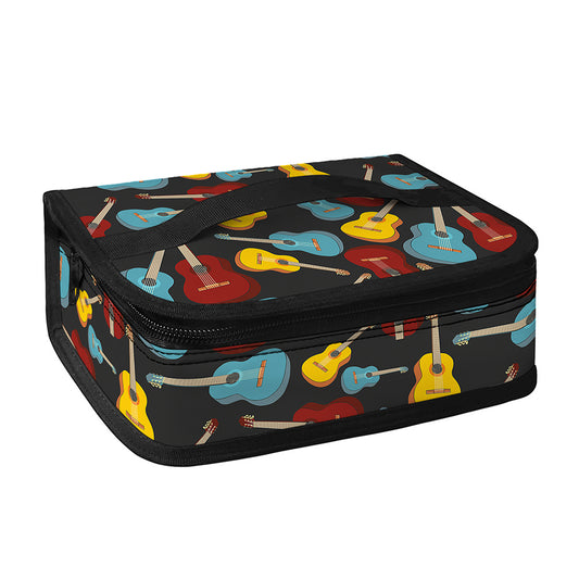 Colorful Guitar Pattern Print Small Lunch Bag