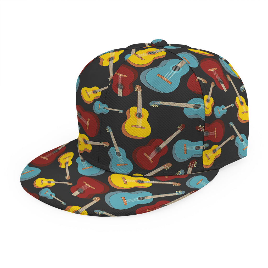 Colorful Guitar Pattern Print Snapback Cap