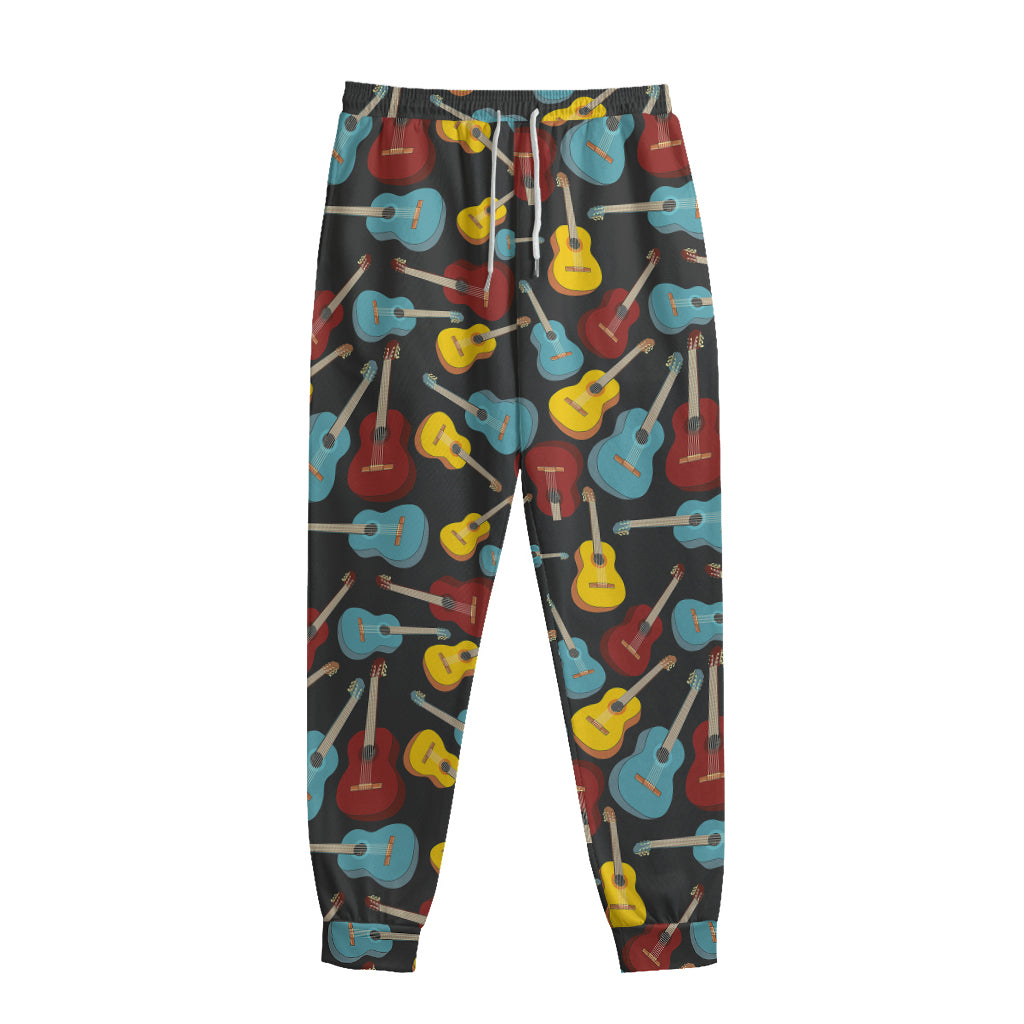 Colorful Guitar Pattern Print Sweatpants