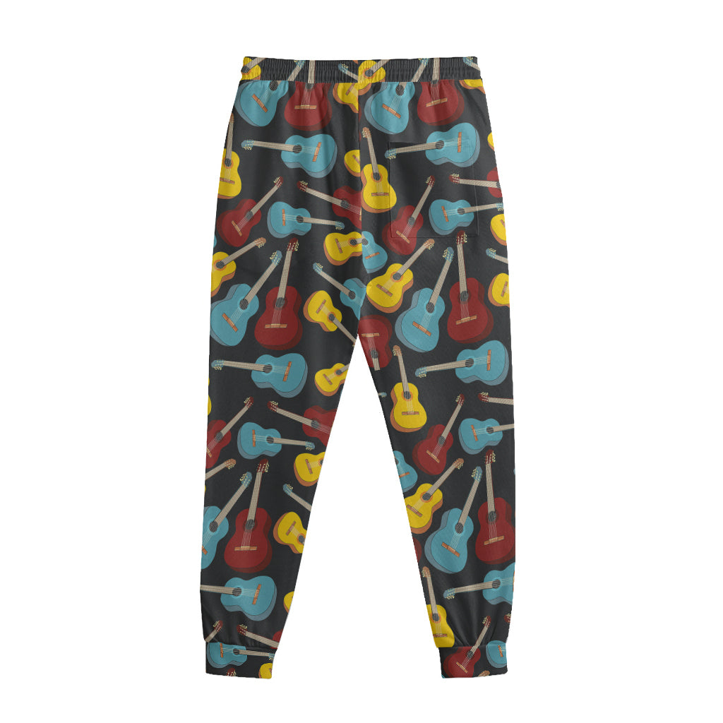 Colorful Guitar Pattern Print Sweatpants