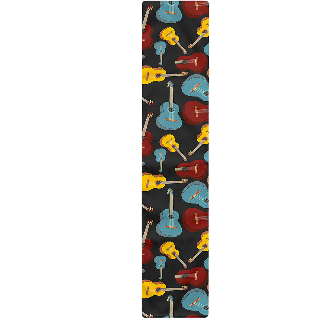 Colorful Guitar Pattern Print Table Runner