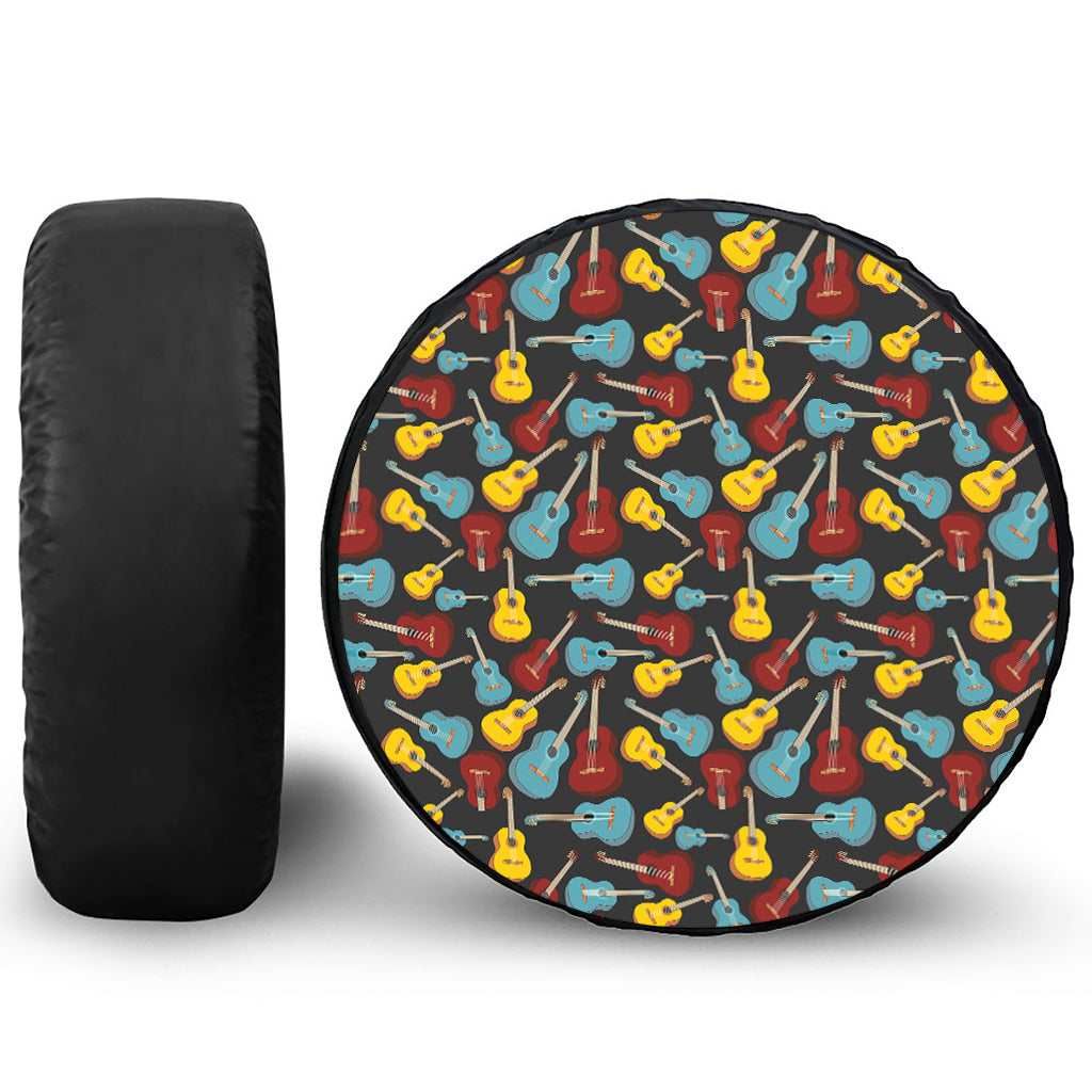 Colorful Guitar Pattern Print Tire Cover