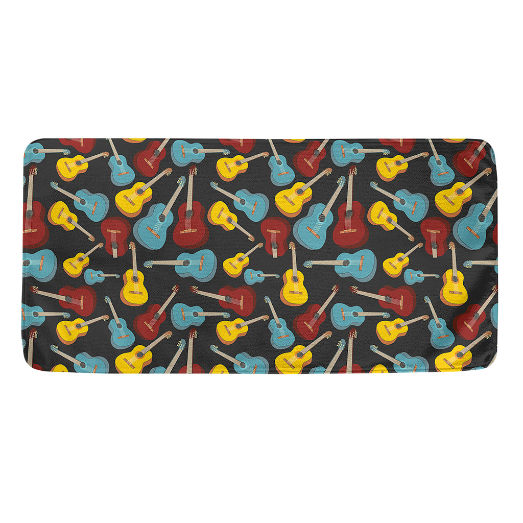 Colorful Guitar Pattern Print Towel