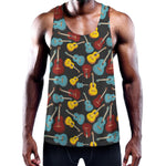 Colorful Guitar Pattern Print Training Tank Top