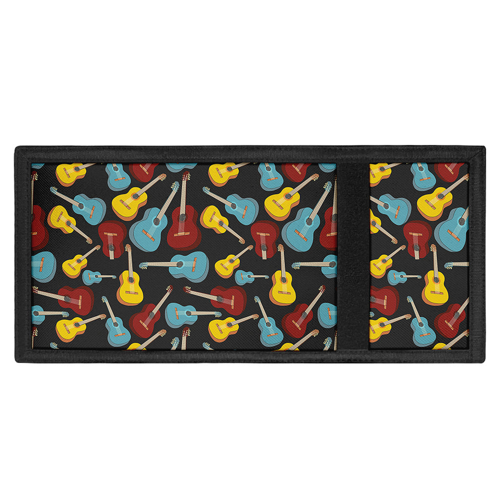 Colorful Guitar Pattern Print Trifold Wallet