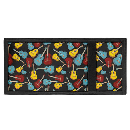 Colorful Guitar Pattern Print Trifold Wallet