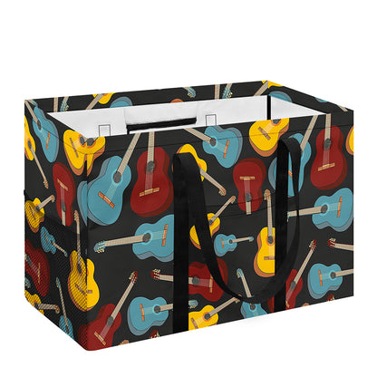 Colorful Guitar Pattern Print Utility Tote Bag