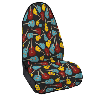 Colorful Guitar Pattern Print Waterproof Car Seat Cover