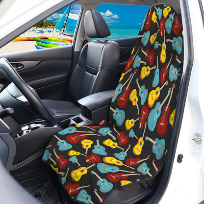 Colorful Guitar Pattern Print Waterproof Car Seat Cover