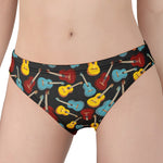 Colorful Guitar Pattern Print Women's Panties