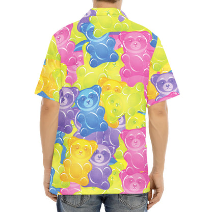 Colorful Gummy Bear Print Aloha Shirt