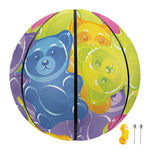 Colorful Gummy Bear Print Basketball