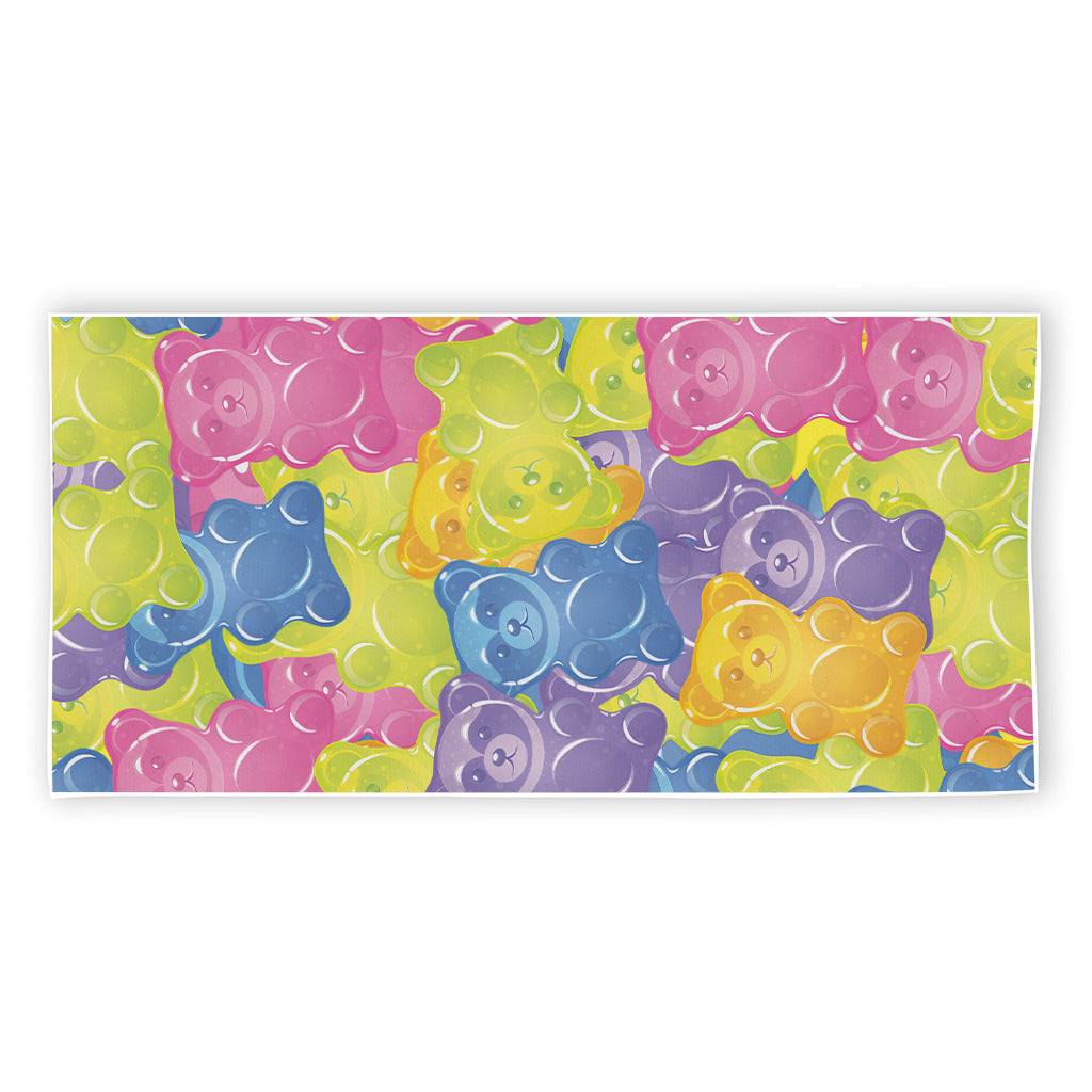 Colorful Gummy Bear Print Beach Towel