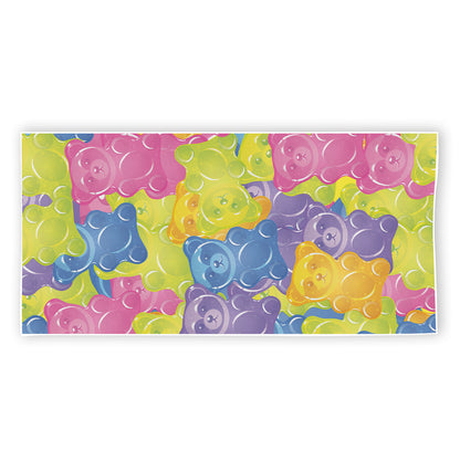 Colorful Gummy Bear Print Beach Towel