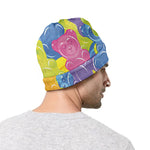 Colorful Gummy Bear Print Beanie