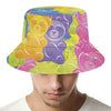 Colorful Gummy Bear Print Bucket Hat